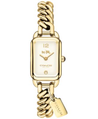 COACH - Women's Ludlow Gold-Tone Chain Link Bracelet Watch 17x24mm 14502721