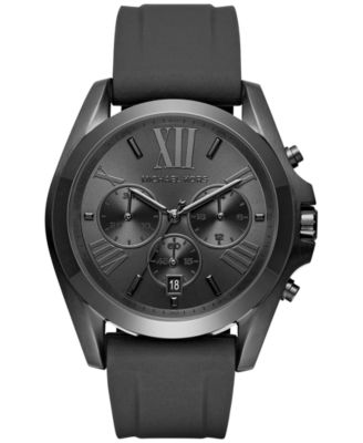 Michael Kors - Men's Chronograph Bradshaw Black Silicone Strap Watch 47mm MK8560