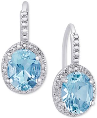 Macy s Blue Topaz 6 3 8 ct. t.w. and Diamond Accent Drop