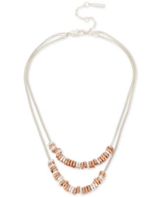 Kenneth Cole New York - Two-Tone Beaded Double Row Necklace