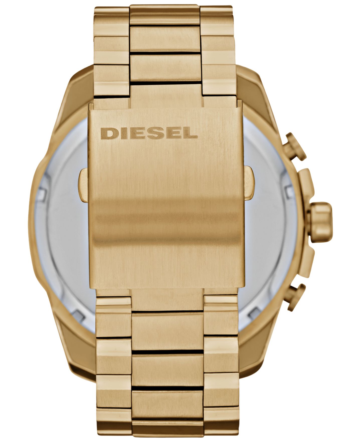 Мужские часы Diesel Chronograph Mega Chief Gold-Tone Stainless Steel Bracelet Watch 59x51mm — фото 2