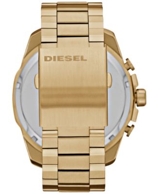 Men's Chronograph Mega Chief Gold-Tone Stainless Steel Bracelet Watch 59x51mm 