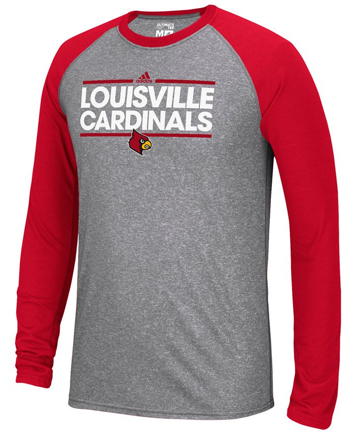 Adidas Louisville Cardinals T Shirt Mens Large Red Front Logo