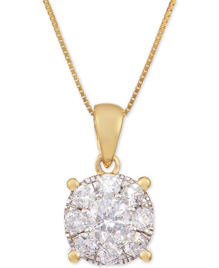 Macy's diamond shop solitaire necklace