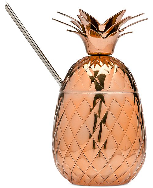 Godinger Copper Pineapple Mug With Straw Reviews Bar Wine