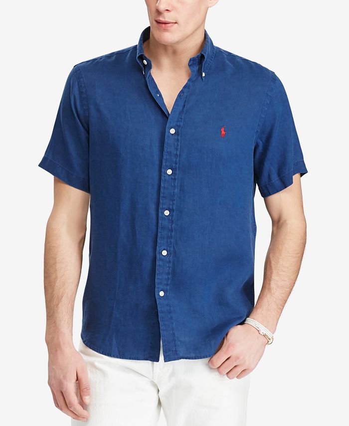 Reorganize Invite Boring Polo Ralph Lauren Men's Short-Sleeve Linen Shirt & Reviews - Casual  Button-Down Shirts - Men - Macy's