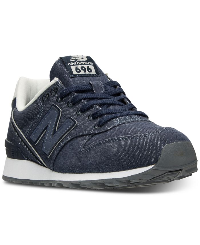 New Balance Women's 696 Denim Casual Sneakers from Finish Line - Macy's