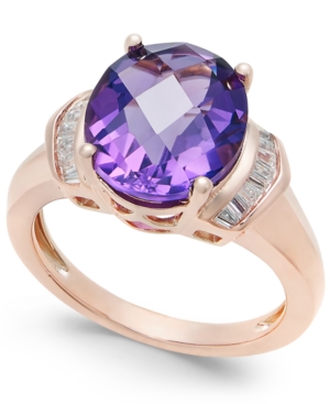 image of Amethyst (4-1/4 ct. t.w.) and White Topaz (1/4 ct. t.w.) in 14k Rose Gold-Plated Sterling Silver