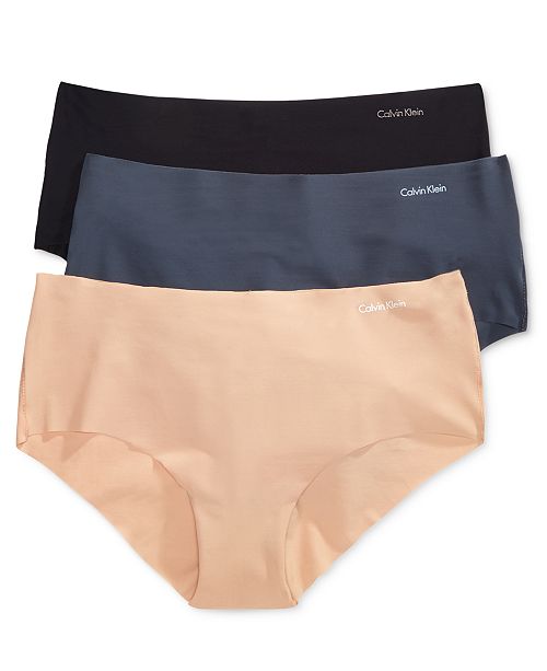 Calvin Klein Women's Invisibles 3-Pack Hipster Underwear QD3559 ...