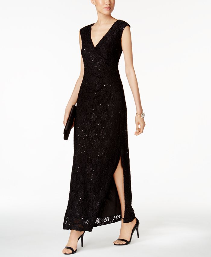 Connected Sequined Lace Gown & Reviews - Dresses - Women - Macy's