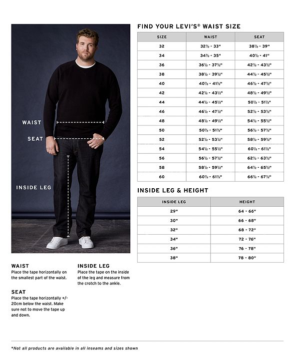 levi's size chart