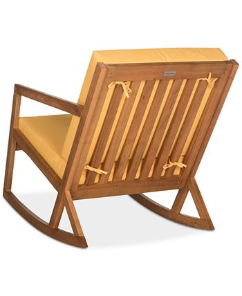 Safavieh - Nicksen Outdoor Rocking Chair, Quick Ship