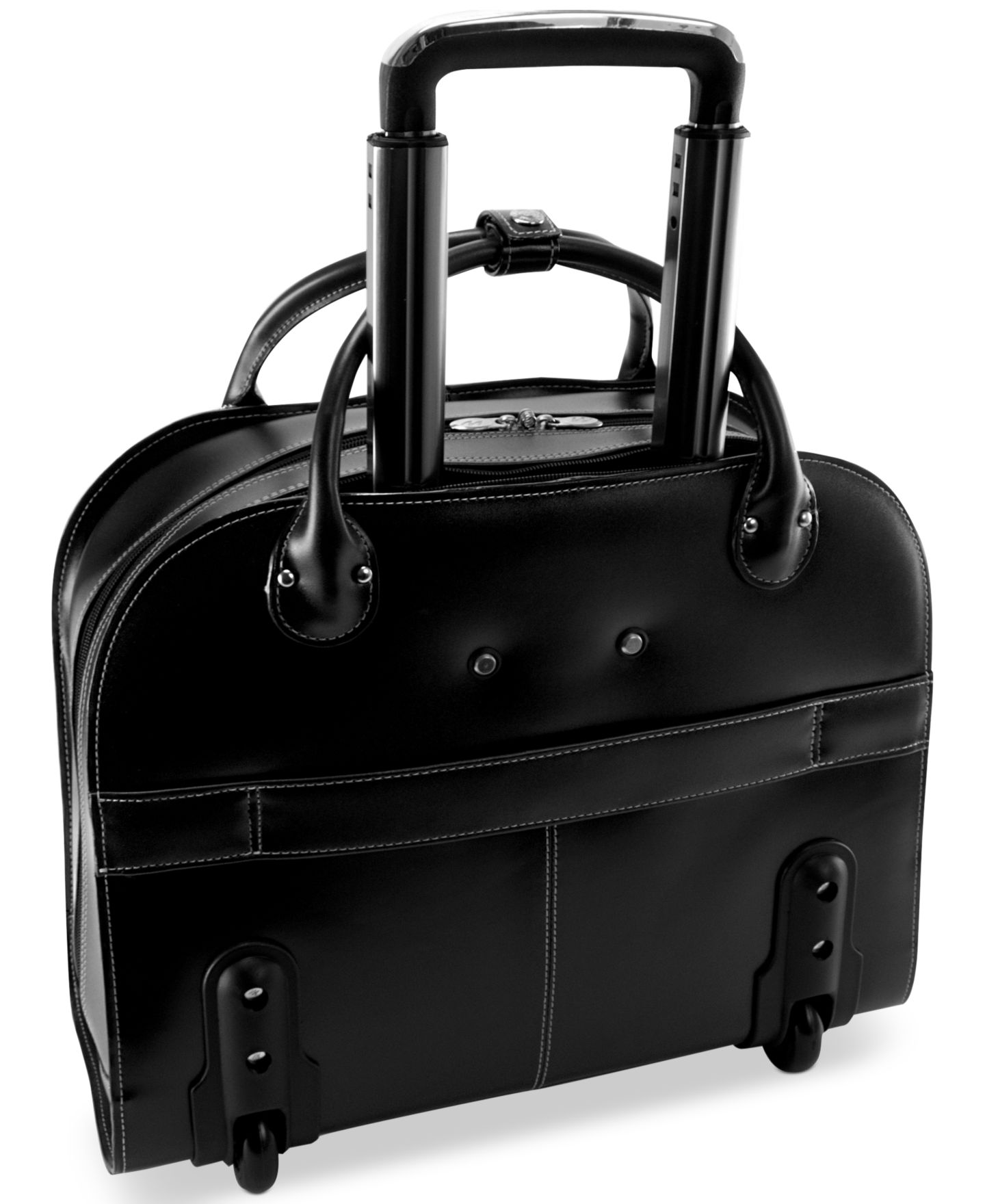 Сумка McKlein Edgebrook Leather Wheeled Laptop Briefcase, цвет: Чёрный — фото 5