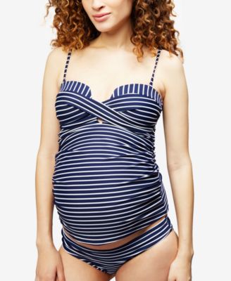A Pea in the Pod - Maternity Striped Bikini Bottom