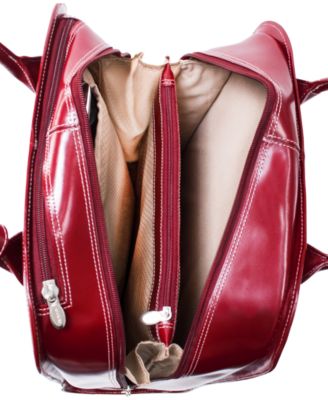 Uptown Leather Wheeled Laptop Briefcase
