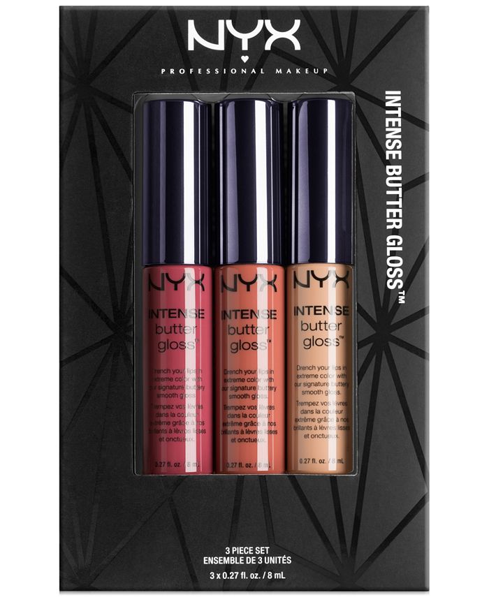 3-Pc. Set Professional - Gloss - NYX Intense Butter Cookie Macy\'s & Makeup Butter Chocolate Toasted,