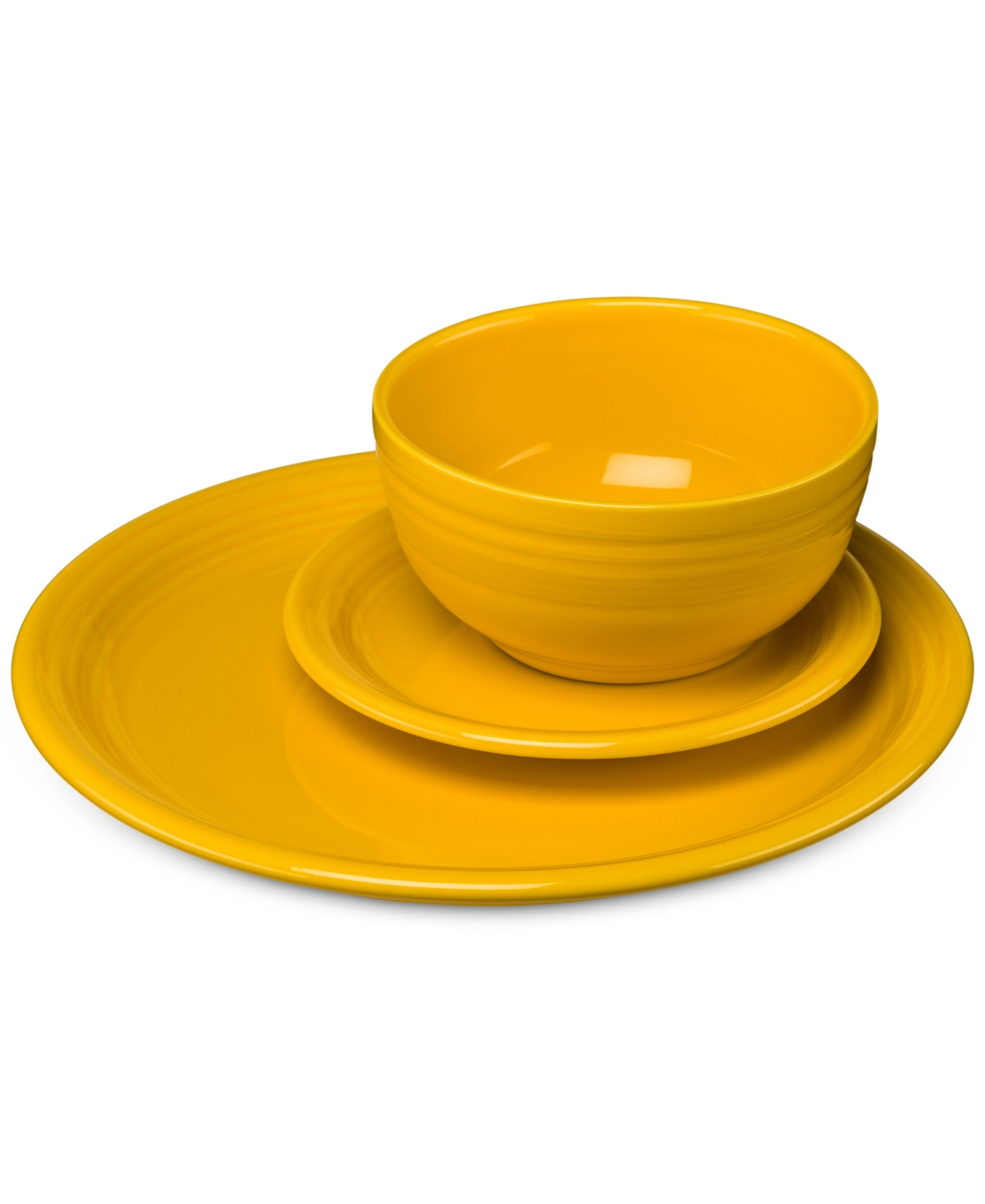 Bistro Coupe 3-Piece Place Setting, Service for 1 - Sky