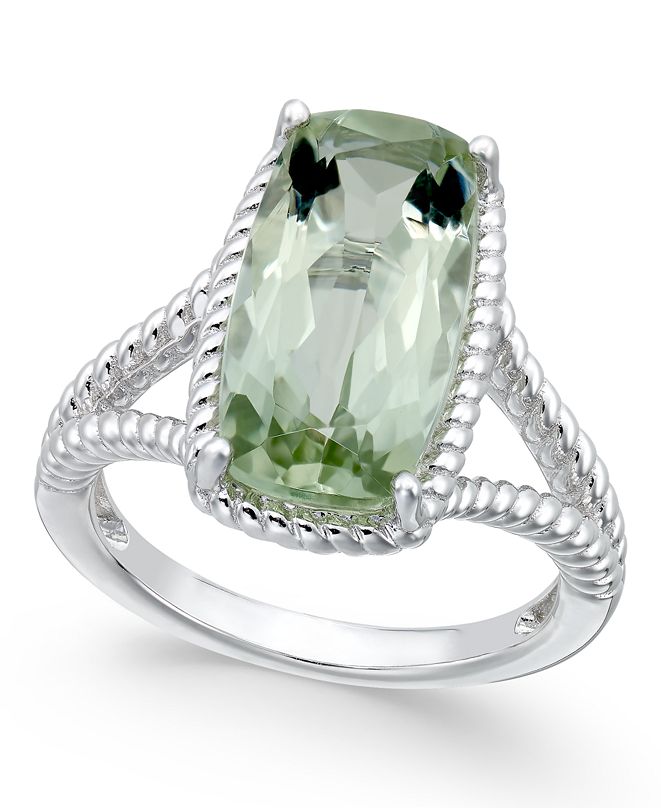 Macy's Green Amethyst Ring (5 ct. t.w.) in Sterling Silver & Reviews