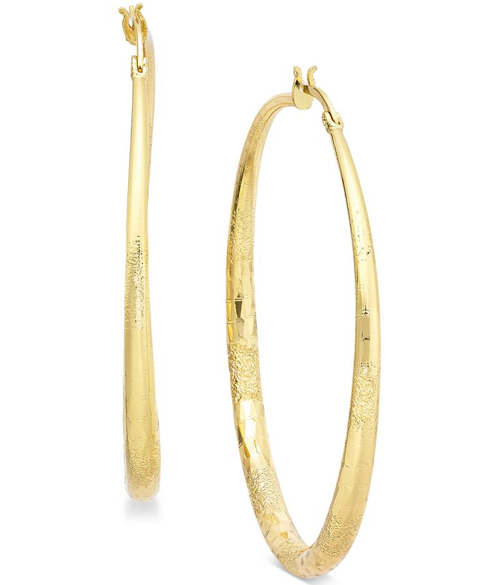 Macy's large gold hoop earrings hot sale