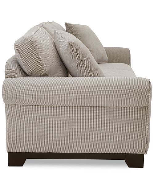 Furniture Medland 89" Fabric Roll Arm Sofa with 2 Toss Pillows Custom