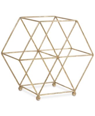 Home Essentials - 11" Gold-Tone Wine Rack
