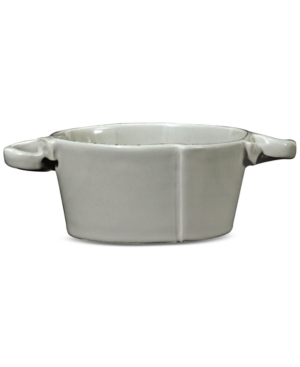 Shop Vietri Lastra Collection Small Handled Bowl In Gray