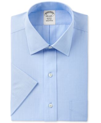 light blue men's short sleeve dress shirt