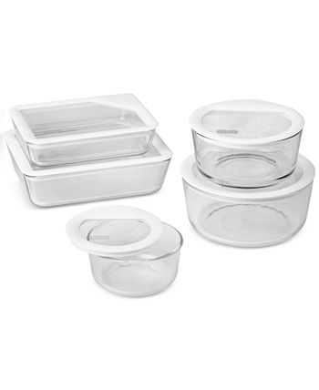 Pyrex Freshlock Plus Microban 10-Pc. Glass Food Storage Set - Macy's