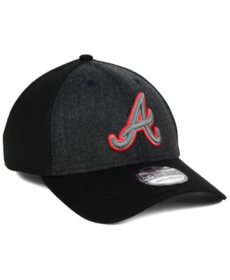 New Era Atlanta Braves Black Heathered 39THIRTY Cap - Macy's