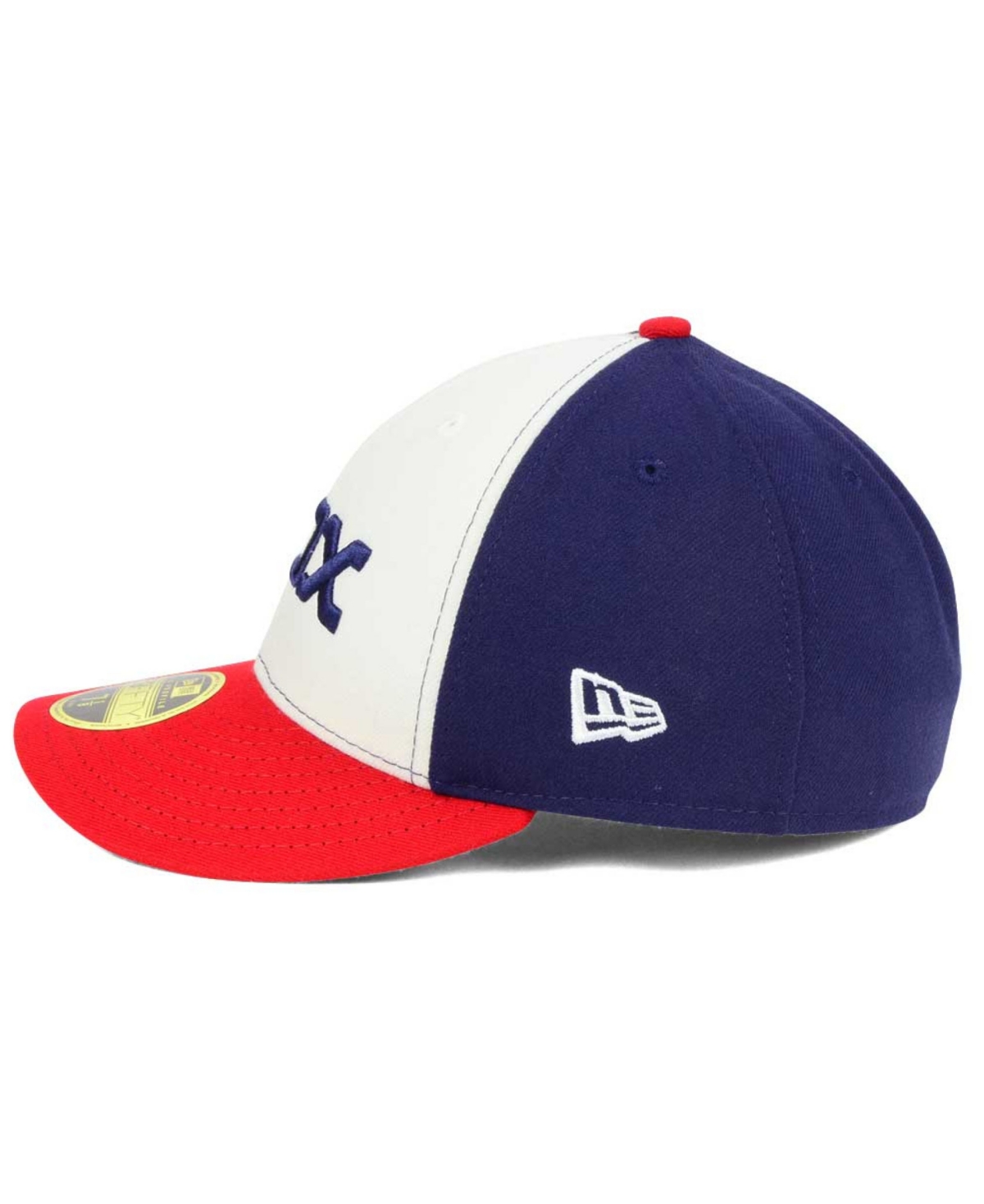 New Era Chicago White Sox Low Profile Ac Performance 59fifty Cap In Black,white,red