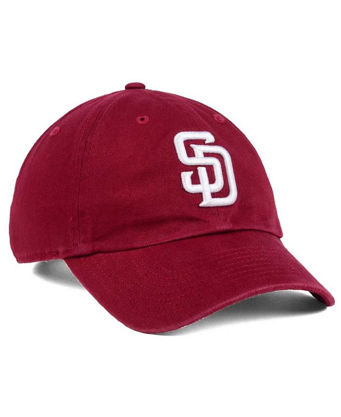'47 Brand San Diego Padres Cardinal and White Clean Up Cap - Macy's