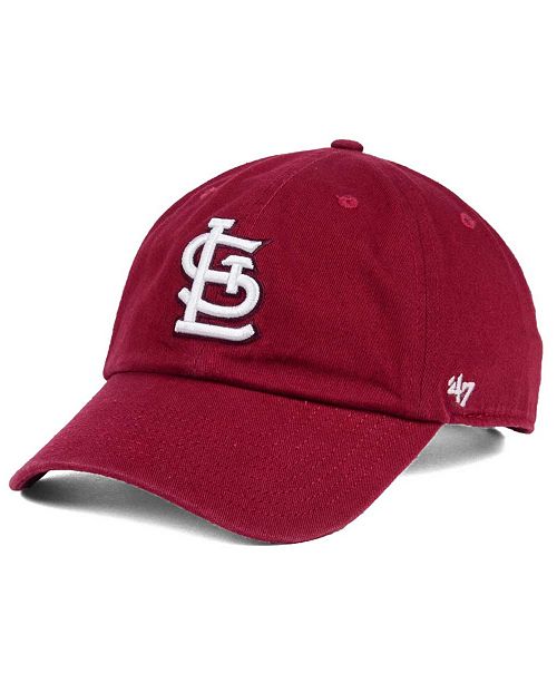 47 Brand St Louis Cardinals Cardinal And White Clean Up Cap Reviews Sports Fan Shop By Lids Men Macy S