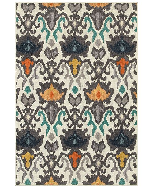 Jhb Design Closeout Soleil Ikat 1 10 X 7 6 Indoor Outdoor