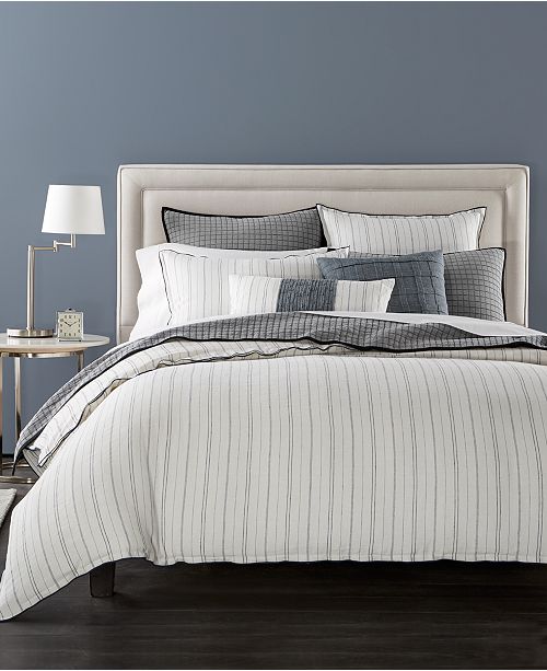 Hotel Collection Closeout Linen Ticking Stripe King Duvet Cover