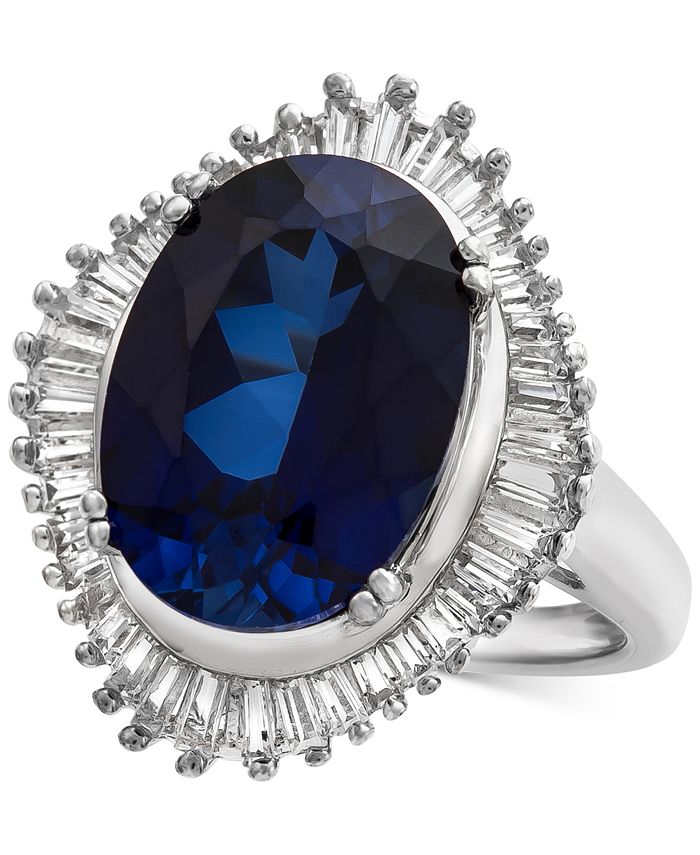 Macy's LabCreated Blue Sapphire (61/2 ct. t.w.) & White Sapphire (11