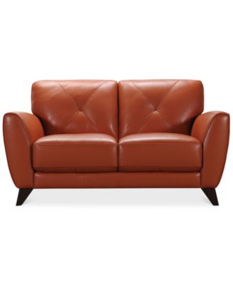 Furniture Myia 62" Leather Loveseat, Created For Macy's - Macy's