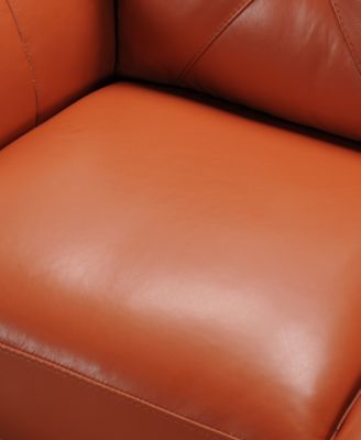 Myia Tufted Back Leather Pushback Recliner