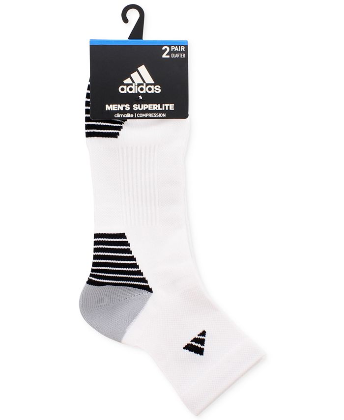 adidas Men's 2 Pack Speed Mesh ClimaLite Quarter Socks - Macy's