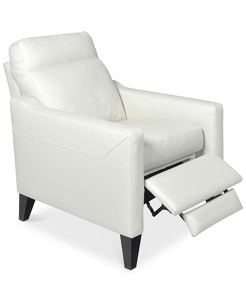 Furniture Closeout Emilda Leather Pushback Recliner Created For