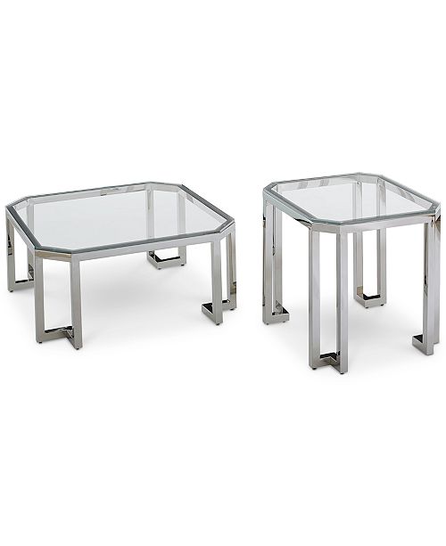 Furniture Madison Square Coffee Table Set, 2Pc. Set (Square Coffee