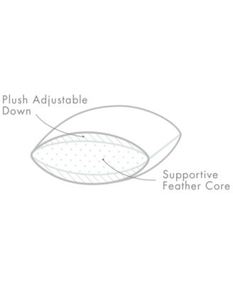 Calvin Klein Diamond-Grid Feather & Down Wrap Medium Support Standard/Queen Pillow