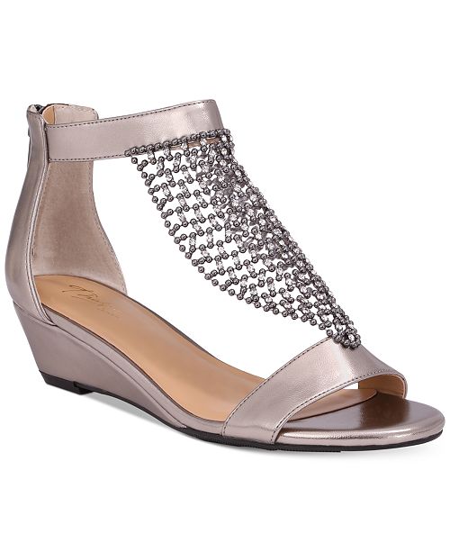 Thalia Sodi Tibby Mesh Embellished Wedge Sandals Created For