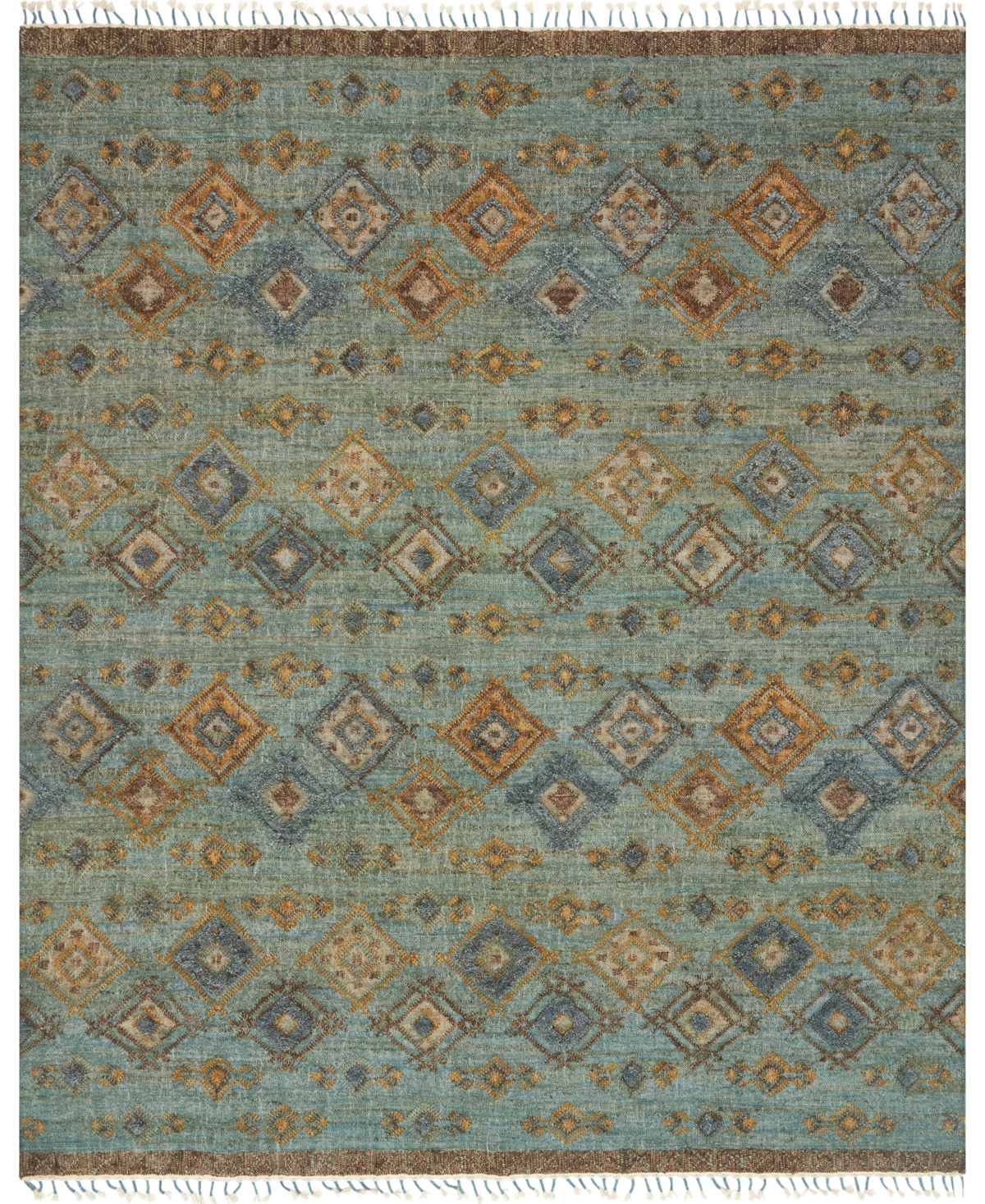 Loloi Owen Ow-04 Sea/Blue 7'9in x 9'9in Flatweave Area Rug - Blue