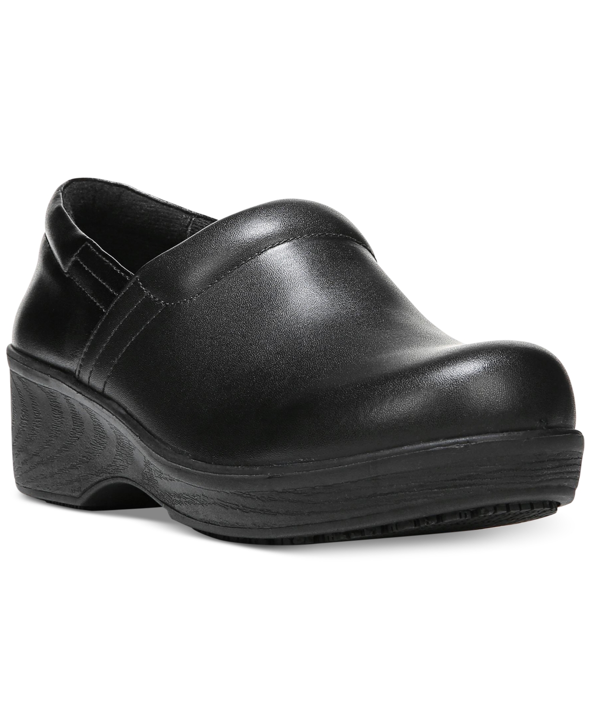 Women's Dynamo Slip-Resistant Work Clogs - Black Leather