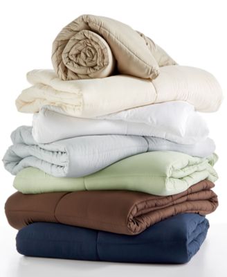 Color Hypoallergenic Down Alternative Light Warmth Microfiber Comforter, Full/Queen, Exclusively at Macy’s
