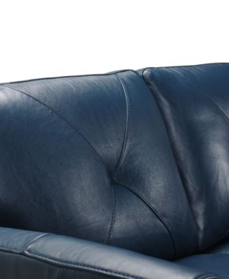 Myia 82" Tufted Back Leather Sofa, Created for Macy's