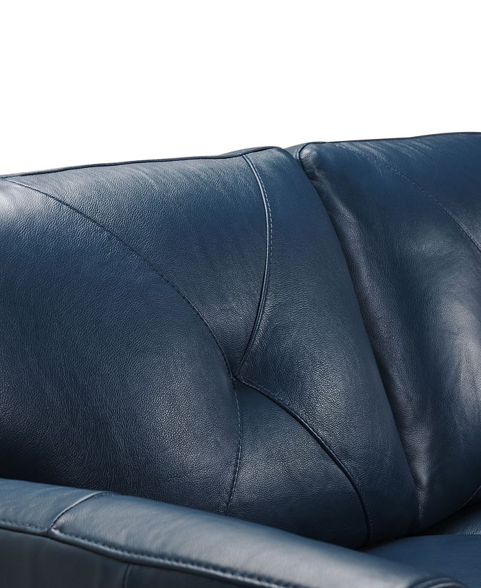 Furniture Myia 82" Tufted Back Leather Sofa, Created for Macy's Macy's