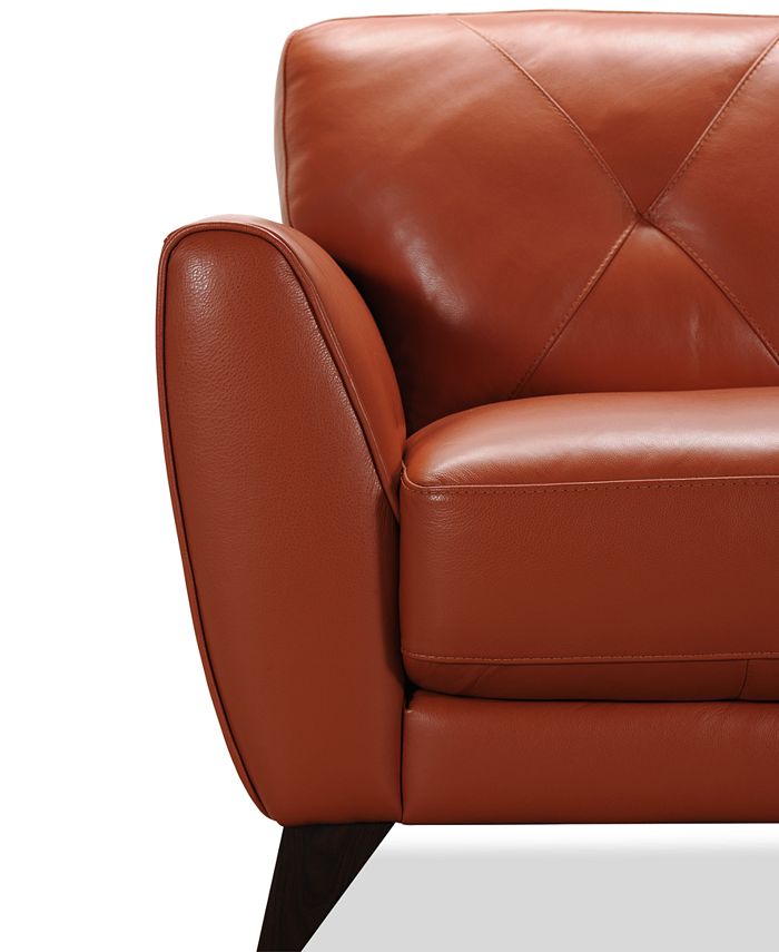 Furniture Myia 62" Leather Loveseat, Created for Macy's Macy's