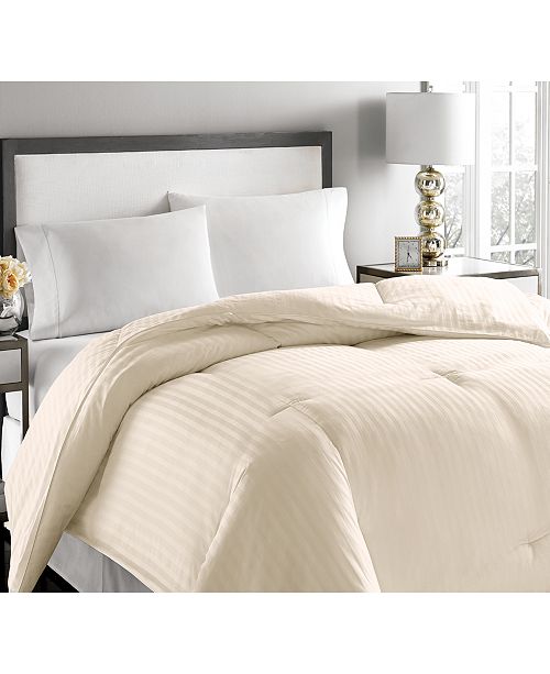 Blue Ridge 500 Thread Count Damask Stripe Twin White Down