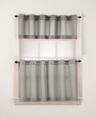 Montego Casual Textured Semi-Sheer Grommet Kitchen Curtain Valance